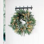 Green and Gold Fresh Christmas Door Wreath