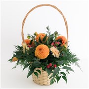 Seasonal Flower Arrangement in Basket