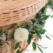 Wicker Coffin Garland